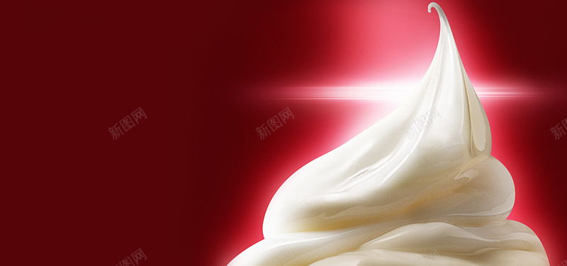 冰淇淋背景图jpg设计背景_新图网 https://ixintu.com 冰淇淋 白色 红色 海报banner 摄影 风景