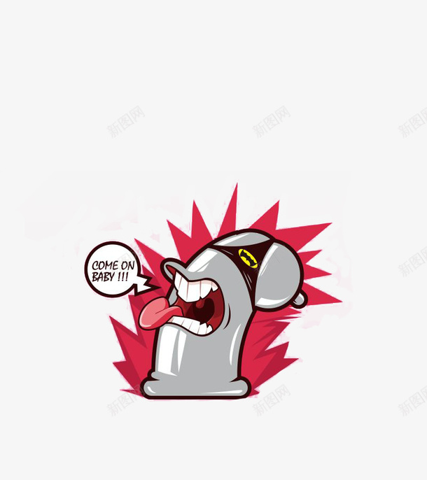 红色卡通避孕套广告png免抠素材_新图网 https://ixintu.com 卡通 广告 红色 避孕套 避孕套卡通
