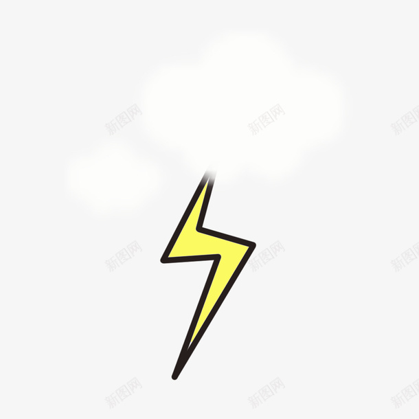 手绘卡通雷电png免抠素材_新图网 https://ixintu.com 卡通雷电 手绘 手绘卡通雷电 时尚 清新 矢量边框 黄色