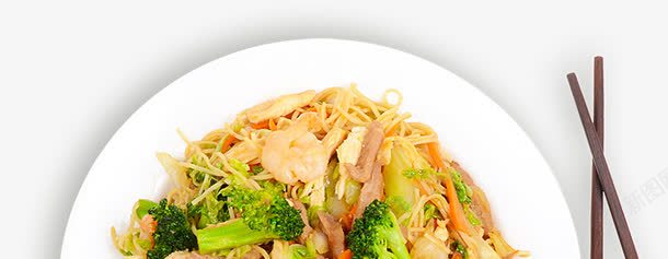 一份西蓝花炒面png免抠素材_新图网 https://ixintu.com 产品实图 炒面 西蓝花 面条