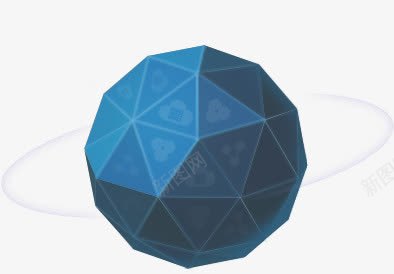 立体几何体球装饰png免抠素材_新图网 https://ixintu.com 几何体 立体 装饰