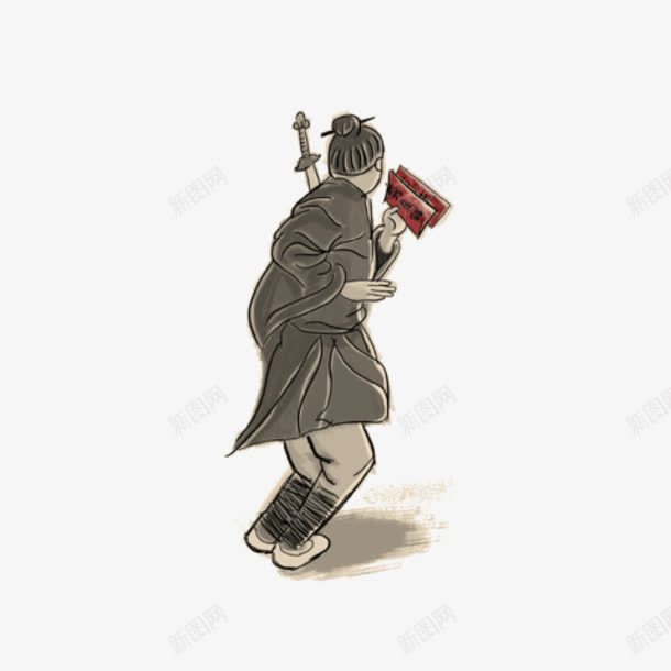 水墨武侠png免抠素材_新图网 https://ixintu.com 人物 剑 古典 武侠 武侠古典 水墨