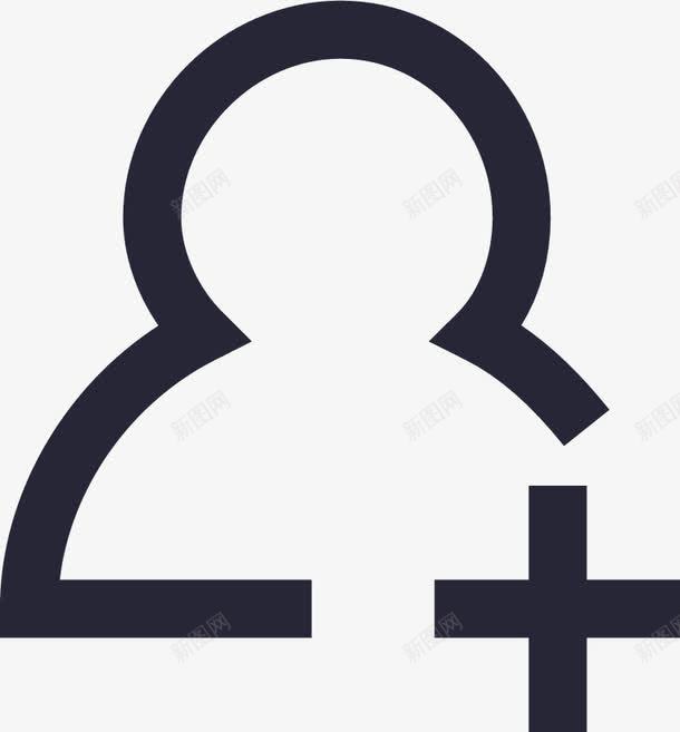 加好友图标png_新图网 https://ixintu.com 加好友