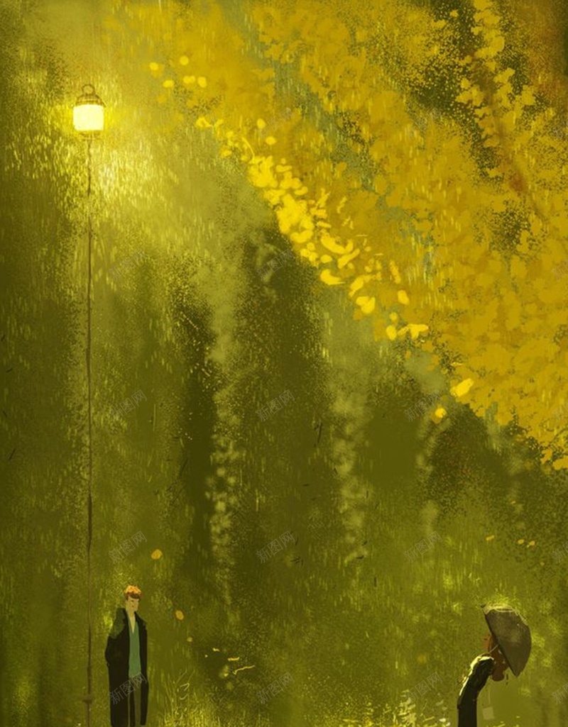手绘绿色情侣情人节主题H5背景jpg设计背景_新图网 https://ixintu.com H5背景 主题 情人节 情侣 手绘 梦幻 浪漫 绿色