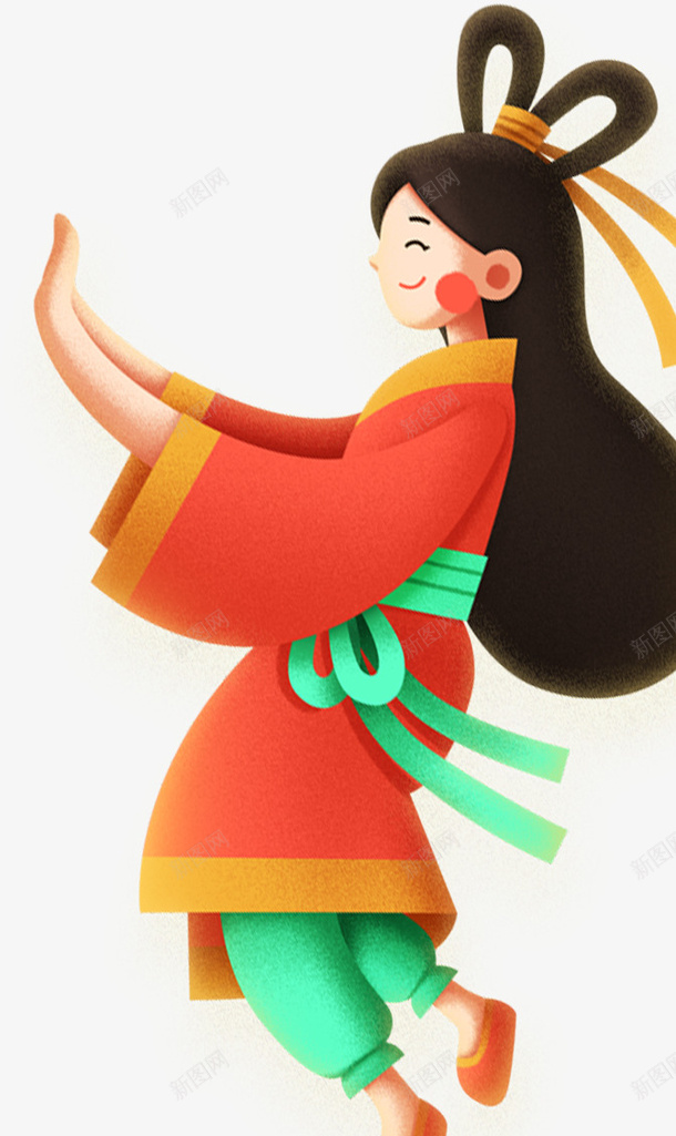 中秋嫦娥手绘png免抠素材_新图网 https://ixintu.com 中秋 人物 卡通 手绘