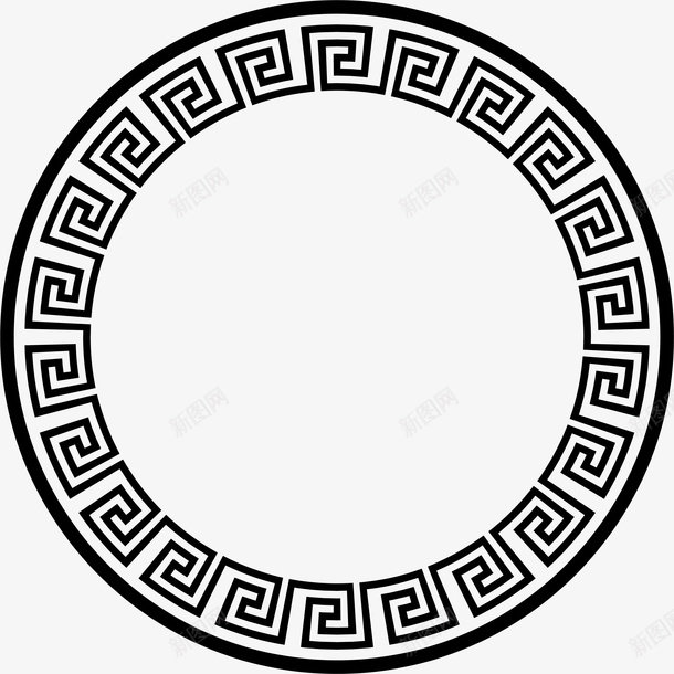 圆形中式边框图标png_新图网 https://ixintu.com png 中式 圆形 边框