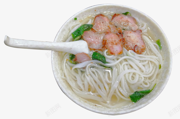 瘦肉叉烧汤河粉png免抠素材_新图网 https://ixintu.com 叉烧 叉烧河粉 汤河粉 河粉