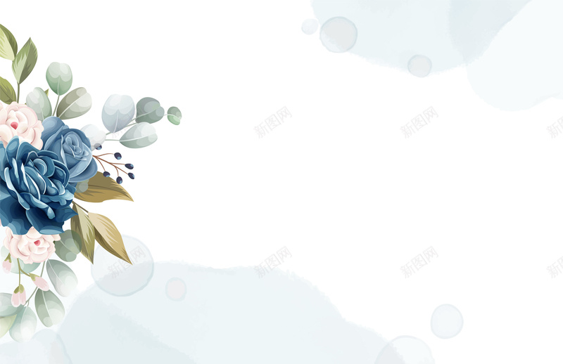 手绘矢量花朵小清新元素ai设计背景_新图网 https://ixintu.com 小清新 手绘 晕染元素 矢量 花朵 矢量图