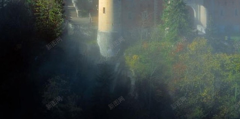 雪山城堡H5背景jpg设计背景_新图网 https://ixintu.com 风景 雪山 城堡 雾 蓝色 H5背景 H5 h5 摄影