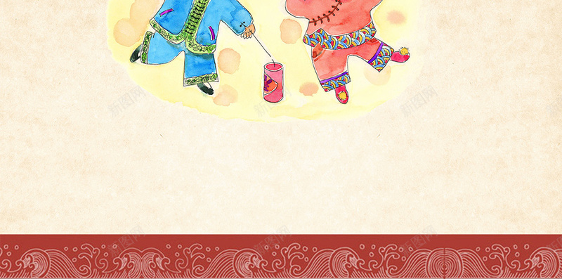贺新年黄色中国风放鞭炮H5背景psd高清背景_新图网 https://ixintu.com 手绘 儿童 贺新年 黄色 中国风 放鞭炮 H5背景 春节
