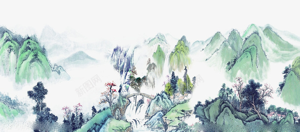 山水海报元素欢迎2png免抠素材_新图网 https://ixintu.com 下载 山水 材欢迎 海报元 素