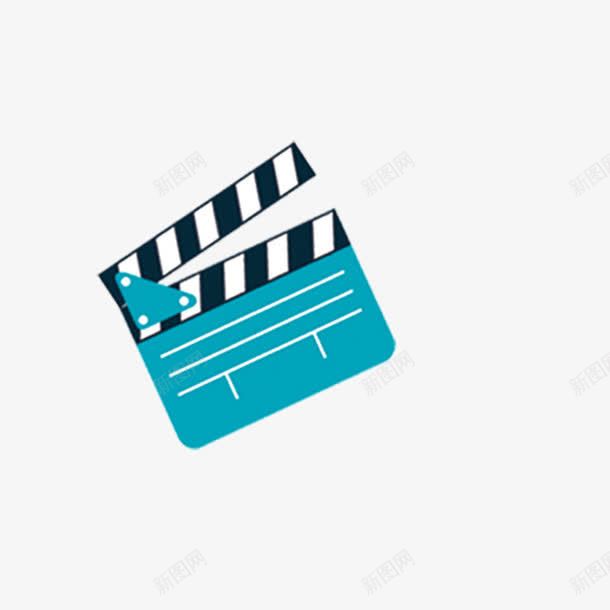 场记板png免抠素材_新图网 https://ixintu.com 卡通 场记板 蓝色