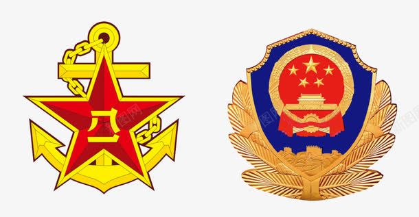 八一军徽png免抠素材_新图网 https://ixintu.com 免抠 免抠素材 八一 军徽 建军节 装饰图案