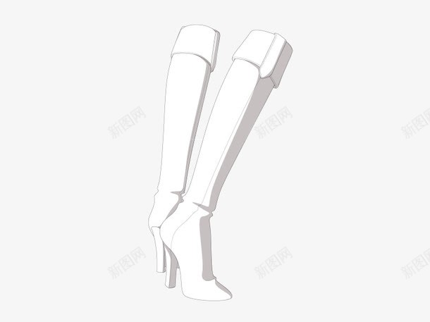 女鞋靴子卡通png免抠素材_新图网 https://ixintu.com 矢量卡通 靴子
