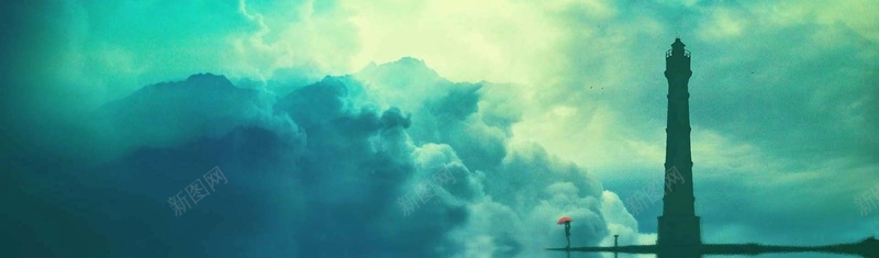 海边灯塔摄影背景jpg设计背景_新图网 https://ixintu.com 海边 灯塔 摄影 风景 云朵 海报banner