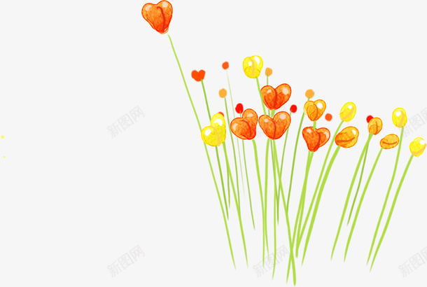 卡通手绘爱心花png免抠素材_新图网 https://ixintu.com 卡通手绘爱心花 卡通手绘爱心花朵