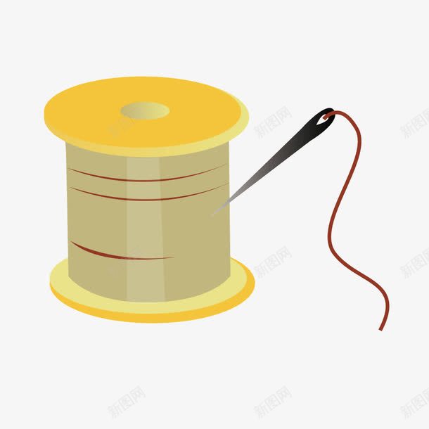 毛线圈滚轮png免抠素材_新图网 https://ixintu.com 滚轮 缠毛线 黄色