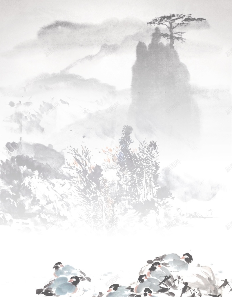 中国风水墨山水装饰画psd设计背景_新图网 https://ixintu.com 中式客厅 宁静 玄关 书房 装饰画 无框画 中国风 水墨山水 办公室装饰画 客厅装饰画 玄关装饰画 意境 江南 唯美 平面设计 分层文件 PSD源文件 150PPI
