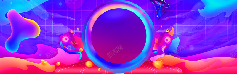 双12促销季几何蓝色bannerpsd设计背景_新图网 https://ixintu.com 促销 双12 双12狂欢节 双十二返场 天猫双12 狂欢再续爆款返场 狂欢炫酷促销海报 返场继续