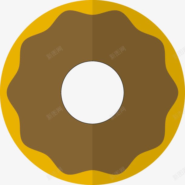 甜圈圈png免抠素材_新图网 https://ixintu.com 扁平 时尚 甜圈圈 美食