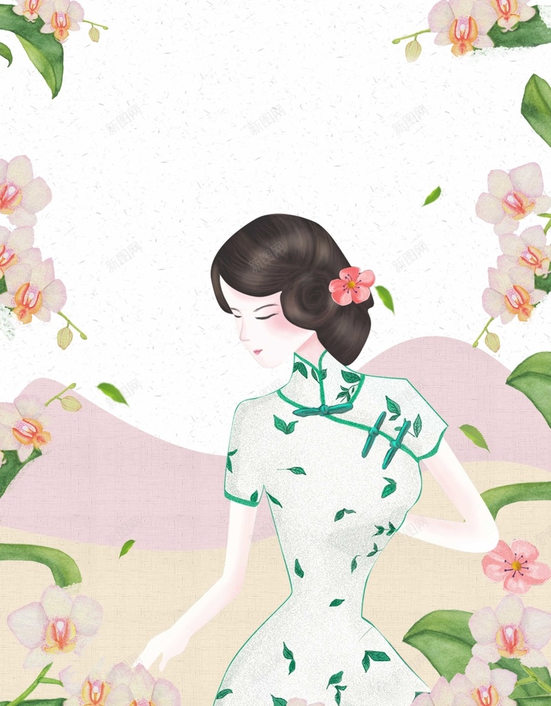 复古民国风护肤品海报背景psdpsd设计背景_新图网 https://ixintu.com 复古 民国风 护肤品 海报背景 psd 清新 花卉 民媛 旗袍海报
