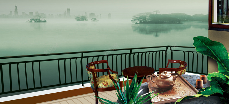 家具促销背景jpg设计背景_新图网 https://ixintu.com PS家具 中国风 中式风格 家具促销背景 家装 海报banner 湖面