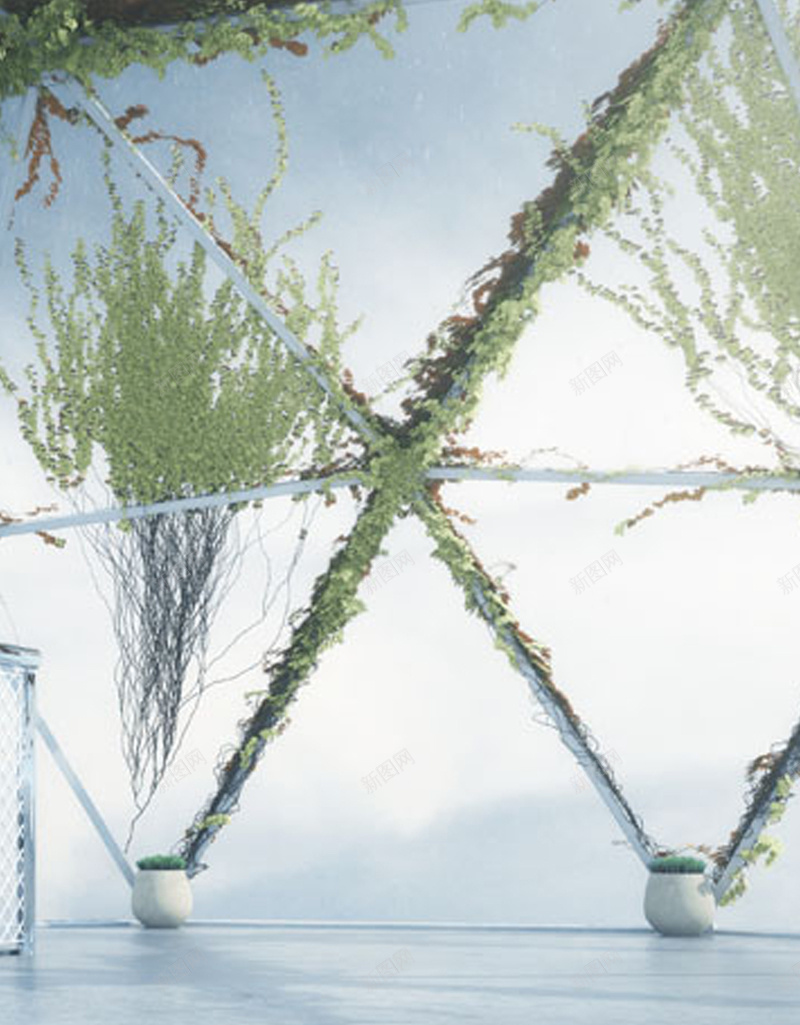 创意植物H5背景jpg设计背景_新图网 https://ixintu.com H5 创意 办公室 商务 植物 科幻 科技