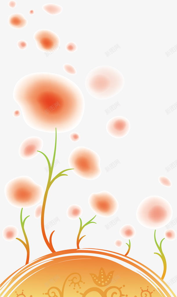 花纹背景元素淡淡的花暖色调矢量图ai免抠素材_新图网 https://ixintu.com 暖色调 淡淡的花 背景元素 花纹 矢量图