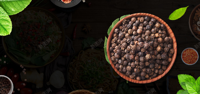 中国风调料简约黑色背景psd设计背景_新图网 https://ixintu.com 中国风美食海报 午餐套餐 咖喱饭 快餐海报 盖浇饭海报 红烧排骨 红烧肉 面食 食堂 饭餐 鱼香肉丝