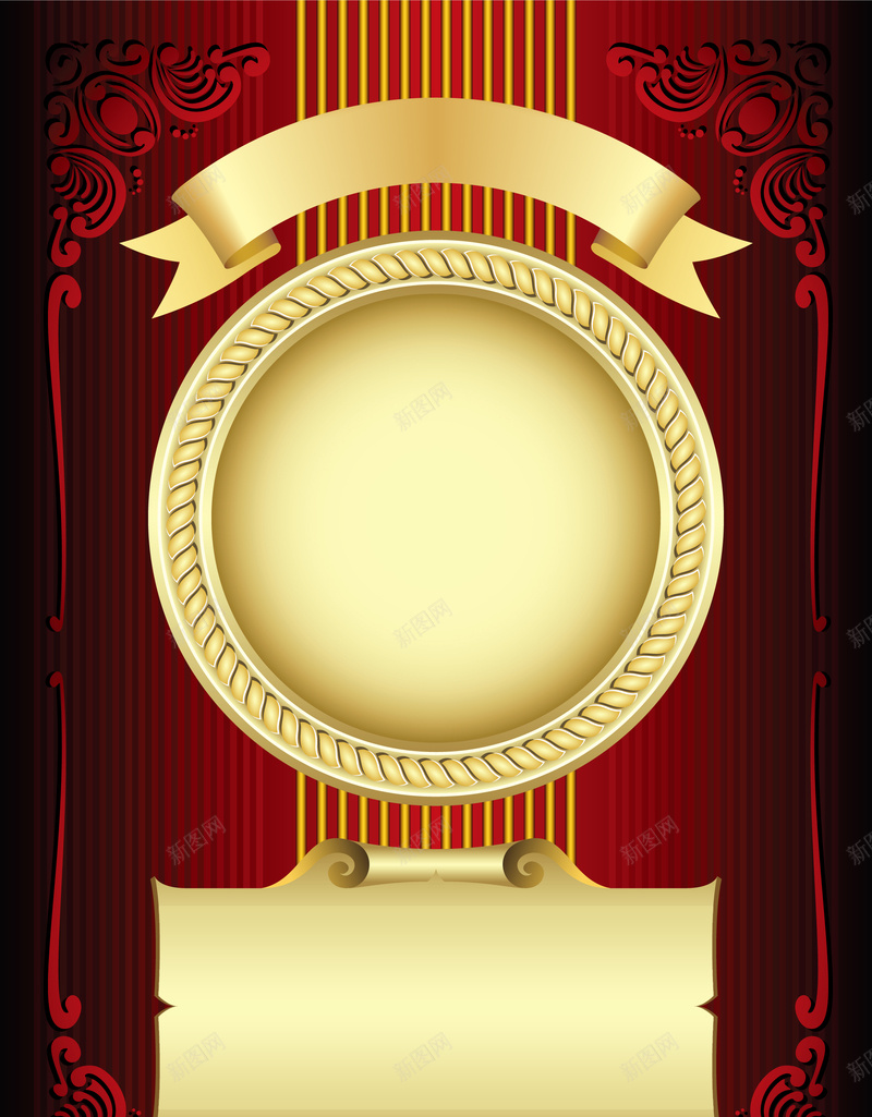 红色欧式标签背景矢量图eps设计背景_新图网 https://ixintu.com 丝带 圆形 标签 欧式 欧式标签 瓶贴 简欧 简约 红色 线条 背景 矢量图
