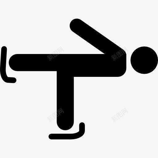 滑冰的剪影图标png_新图网 https://ixintu.com 冒险运动 剪影 多项运动 滑冰 运动