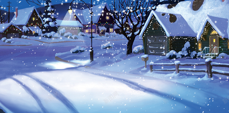 梦幻雪夜白色房子H5背景psd设计背景_新图网 https://ixintu.com H5背景 PSD 分层 房子 月亮 梦幻 灯光 白云 白色 雪夜 雪花
