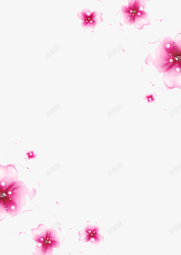 手绘粉色炫彩花朵psd免抠素材_新图网 https://ixintu.com 手绘花朵 炫彩花朵 粉色花朵