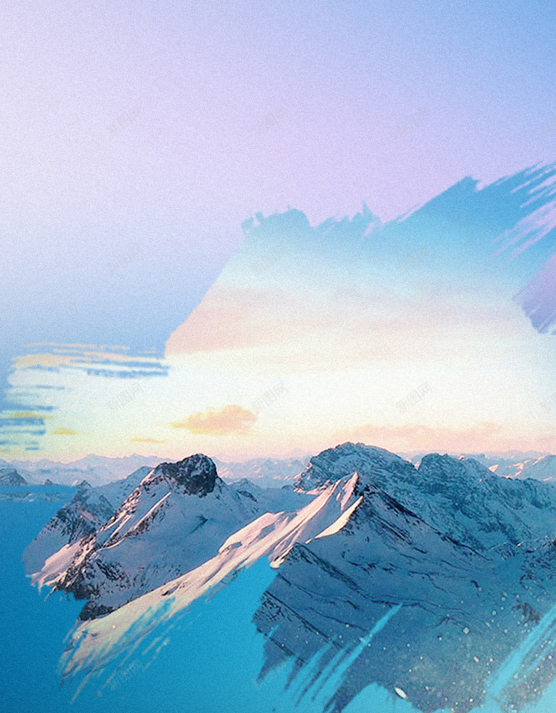 雪山H5背景jpg设计背景_新图网 https://ixintu.com H5 H5背景 h5 大气 天空 白雪 蓝白 雪山