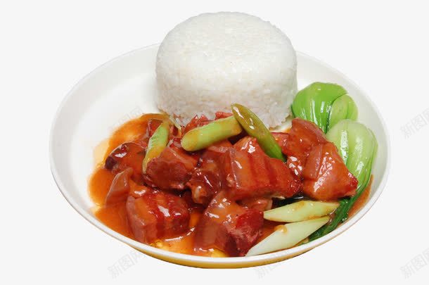 红烧肉饭png免抠素材_新图网 https://ixintu.com 绾儳鑲 绾壊 缇庨 鑲