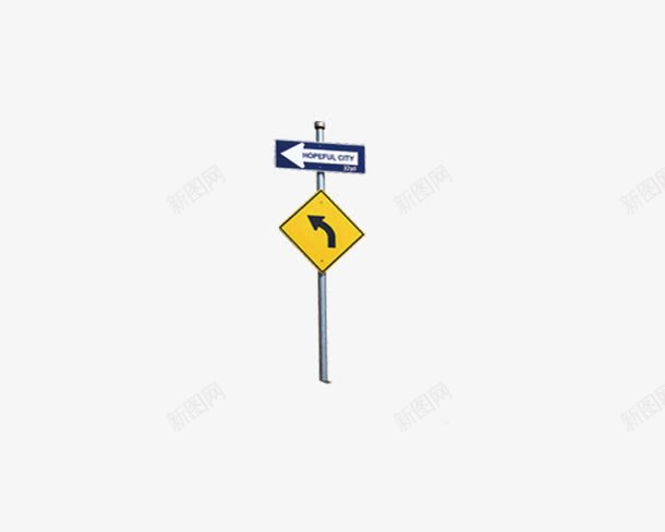 方向指示路牌png免抠素材_新图网 https://ixintu.com 方向 箭头 路牌 通用 道路