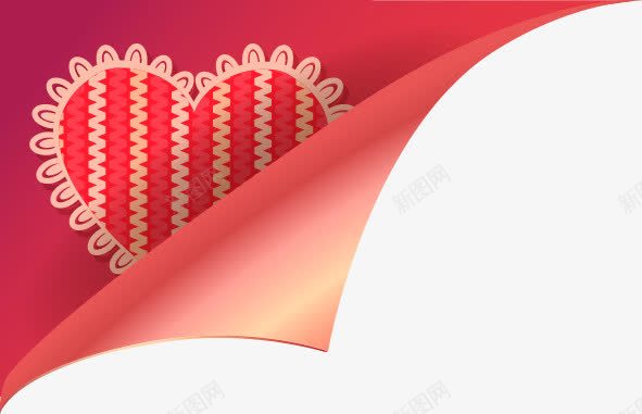 红色心形左上角装饰png免抠素材_新图网 https://ixintu.com 左上角 红色 装饰