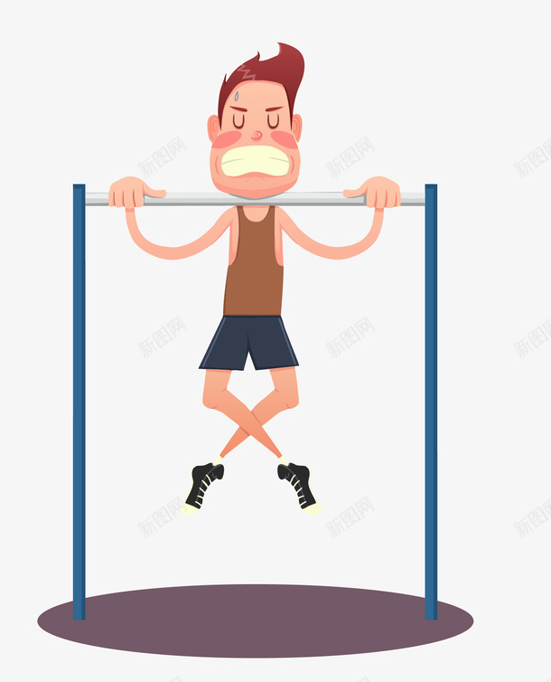 卡通玩单杠的人矢量图eps免抠素材_新图网 https://ixintu.com 卡通玩单杠的人 吃力 吃力表情 玩单杠 玩单杠的人素材 矢量图 矢量玩单杠的人 高低杠