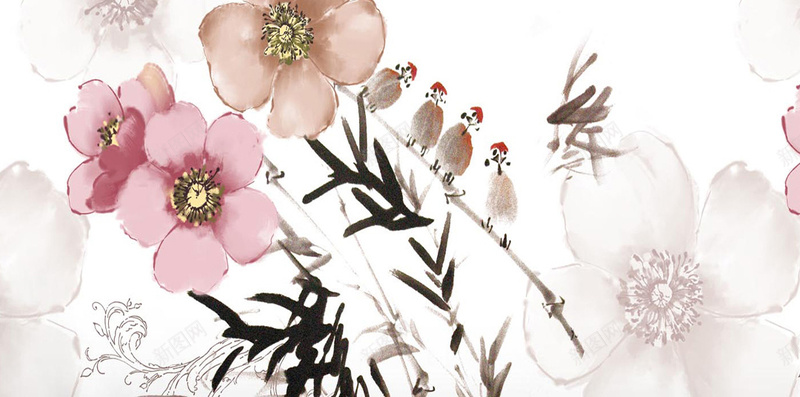 简约唯美花朵背景图jpg设计背景_新图网 https://ixintu.com 唯美 文艺 浅色 简约 花朵 质感 纹理