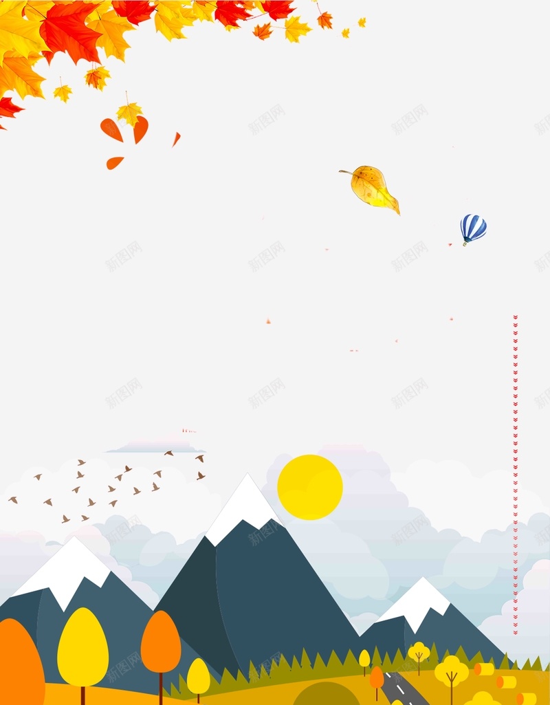 金秋旅游季扁平化jpg设计背景_新图网 https://ixintu.com 体育运动 假期旅游 创意 扁平化风格 旅游 春夏秋冬 活动 秋季黄金周 自驾 金秋旅游季