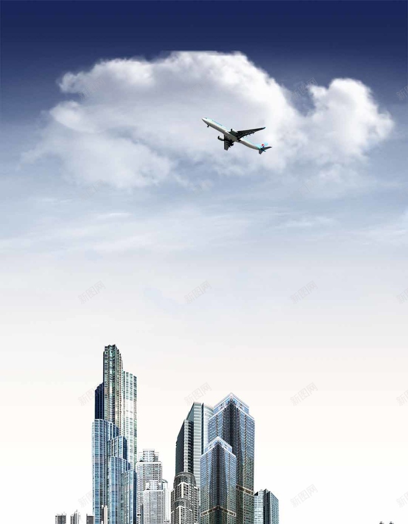 都市地产H5背景psd设计背景_新图网 https://ixintu.com H5背景 地产 大气 都市背景素材 飞机