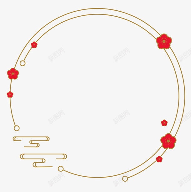 中国风古风线条边框png免抠素材_新图网 https://ixintu.com 中国风 古风 直播边框 线条 边框