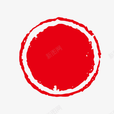 圆形红色印章元素图标图标