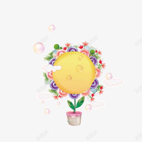 向日葵花卉手绘装饰图案png免抠素材_新图网 https://ixintu.com 向日葵 手绘 花卉 装饰图案
