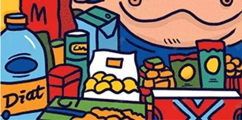 简约日系卡通风格H5背景图jpg设计背景_新图网 https://ixintu.com 分割 卡通 手绘 日系 海吃海喝 简约 零食 黄色