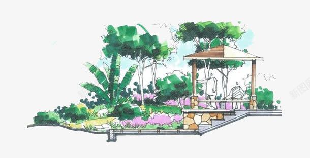 绿色的风景画png免抠素材_新图网 https://ixintu.com 绿色 美丽 装饰 设计 雾凇 雾化
