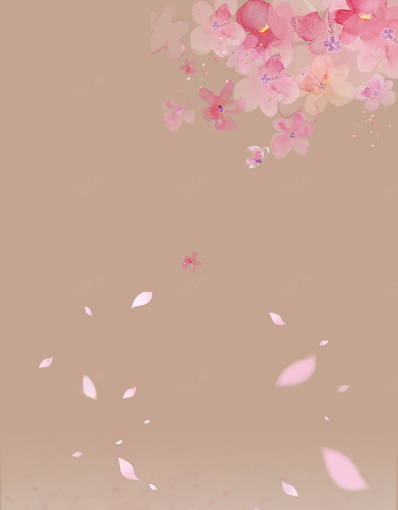 黄色花瓣樱花商业PSD分层H5背景psd设计背景_新图网 https://ixintu.com 上市 商业PSD分层H5背景素材 新品 服饰 樱花 活动 花瓣 黄色