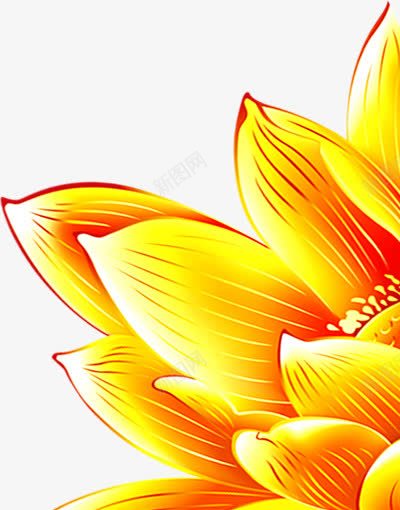 手绘黄色花纹花瓣png免抠素材_新图网 https://ixintu.com 花瓣 花纹 黄色