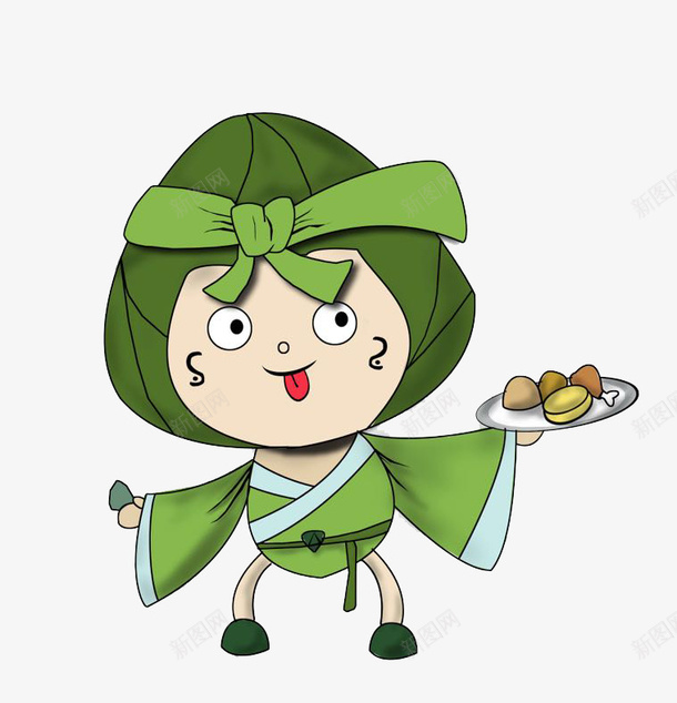 穿汉服的粽子psd免抠素材_新图网 https://ixintu.com 动漫 古风 端午节 粽子