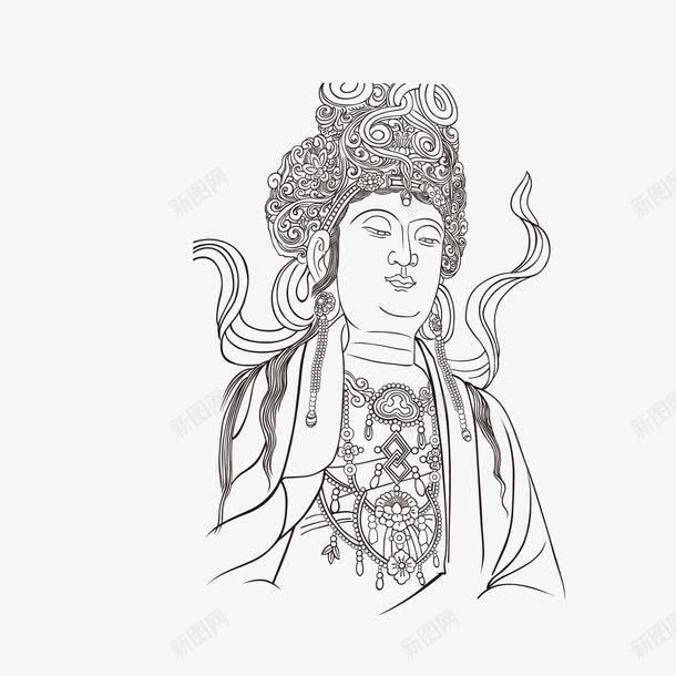 线绘艺术佛像佛教png免抠素材_新图网 https://ixintu.com 佛像 佛教 线绘艺术 线绘艺术佛像佛教矢量图
